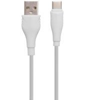 Кабель для зарядного пристрою Borofone BX18 USB Type-C 3A 1м для зарядки і передачі даних телефону, зарядка шнур 100 см для смартфона Білий