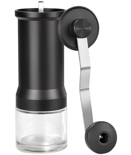 Ручна кавомолка Coffee Grinder KMDJ-D 5 регулювань помелу, механічний подрібнювач кавових зерен, млин із керамічними жорнами Lecot