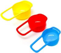 Набір мірних чашок і ложок Measuring Cup комплект 6 штук, пластикові різнокольорові ємності ваги для сухих і рідких інгредієнтів 250 мл