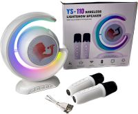 Портативний нічник з караоке Lightshow YS - 110 настільна бездротова лампа з Bluetooth колонкою, двома мікрофонами і світлодіодним RGB підсвічуванням