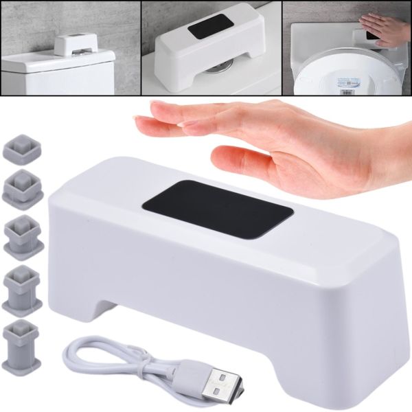 Інфрачервона кнопка зливу унітазу Sensor Flushly LY - 316 Автоматичний безконтактний змив води, водонепроникний датчик для бачка туалету USB LY316