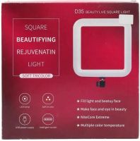 Квадратная кольцевая селфи лампа Square Light D35 28 см напольная светодиодная LED лампа с держателем для телефона для фото и видеосъемки USB
