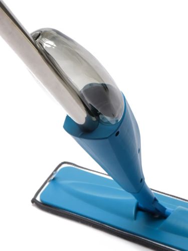Швабра з розпилювачем і ємністю для води Healthy Spray MOP 350 мл портативна швабра спрей з насадкою з мікрофібри для прибирання та миття підлоги синя