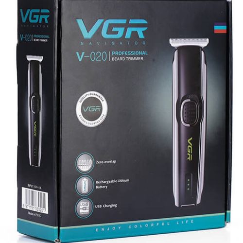 Профессиональная аккумуляторная машинка для стрижки волос и бороды VGR V-020 беспроводной водонепроницаемый триммер с насадками для усов USB зарядкой