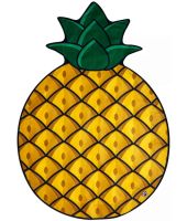 Пляжне 3D покривало Bigmouth Beach Blanket Pineapple YX008 безворсовий пляжний килимок 135х142 см підстилка для пікніка, рушник для пляжу Ананас