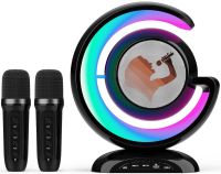 Портативний нічник з караоке Lightshow YS - 110 настільна бездротова лампа з Bluetooth колонкою, двома мікрофонами і світлодіодним RGB підсвічуванням