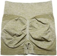 Женские бесшовные шорты Lifting Yoga Shorts XZY8855 утягивающие спортивные велосипедки с высокой талией и эффектом пуш ап для фитнеса Желтые S-XXL