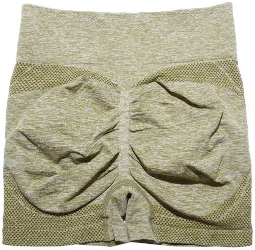 Женские бесшовные шорты Lifting Yoga Shorts XZY8855 утягивающие спортивные велосипедки с высокой талией и эффектом пуш ап для фитнеса Желтые S-XXL