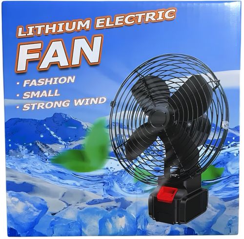 Настільний акумуляторний вентилятор Electric Fan VAP-8-1 48V 8″ бездротовий підлоговий охолоджувач повітря з автоповоротом і 2 швидкостями AND 0515