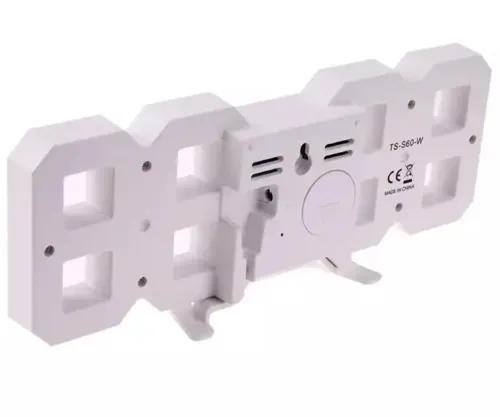 Електронні настільні 3D годинник із зеленою LED підсвічуванням Generic LY - 1089 світлодіодні цифрові настінні годинники з будильником і датою білі