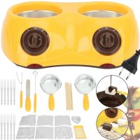 Набір для шоколадного фондю з двома чашами Chocolatiere електричний верстат фондюшниця для плавлення шоколаду, кухонний комплект з формами 250 мл