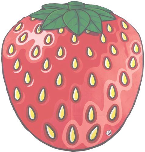 Пляжне 3D покривало Bigmouth Beach Blanket Strawberry YX0012 безворсовий пляжний килимок 152х122 см підстилка рушник для пікніка і пляжу Полуниця