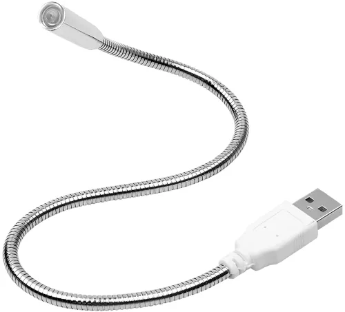 Гибка лампа USB LED Light 35 см для подсветки клавиатуры ноутбука , портативная металлическая подсветка на гибкой ножке для повербанка