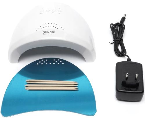 Професійна лампа для манікюру і педикюру SUNone Nail Lamp 48W UV LED з таймером White апарат для сушіння гель лаку і гелю для нігтів Білий