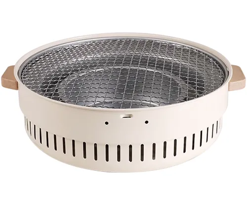 Бездимний круглий гриль з решіткою Stove NO.898 30 см для барбекю, Вугільна складна кругла піч для смаження м'яса, риби та овочів для кемпінгу