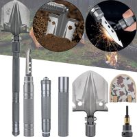 Многофункциональная саперная лопата мультитул Adimanti ES-118 10в1 туристическая HK001 с насадками топор нож пила стеклобой с чехлом для выживания