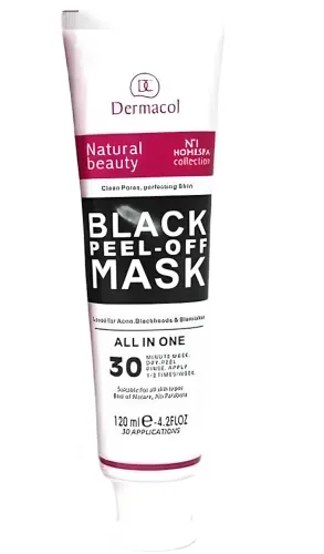 Чорна маска для обличчя Dermacol Black Peel Off Mask в тюбику 120мл. проти вугрів і чорних крапок