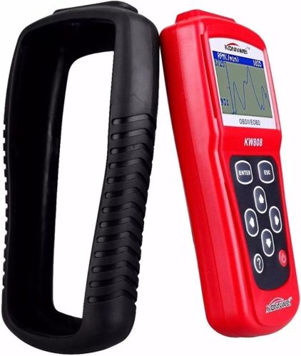 Автомобільний сканер OBDII / EOBD Konnwei KW808 для діагностики помилок двигуна, універсальний діагностичний автосканер з LCD дисплеєм ELM327
