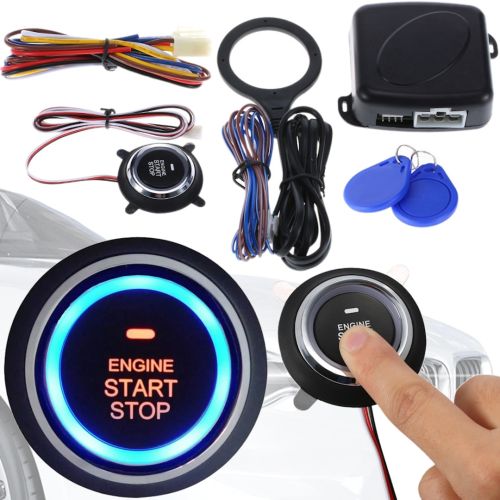 Кнопка запалювання старт стоп Smart Start System з іммобілайзером для авто з підсвічуванням, універсальна система запуску і зупинки двигуна автомобіля