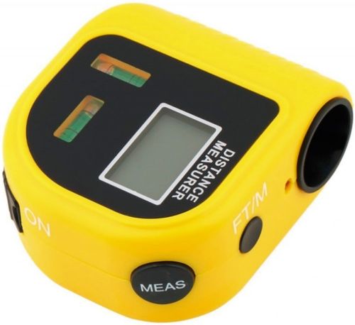 Электронная лазерная линейка Kronos Top CP-3010 3 в 1 уровень 18 м, лазерный дальномер, строительная рулетка для определения точных измерений Желтая