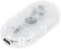 Бездротовий LED світильник для салону автомобіля 827-1 мініатюрний світлодіодний сенсорний датчик на липучці, самоклеючій стельовий ліхтар в авто