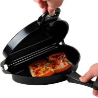 Подвійна сковорода для омлету Folding Omelette Pan 28 см складна антипригарна омлетница, двосторонній горизонтальний прилад для приготування яєць