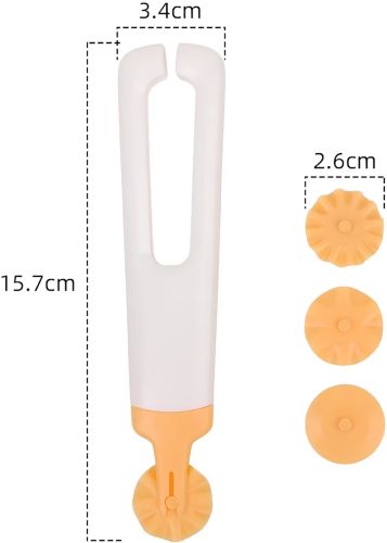 Роликовый нож-резак Cutter Set кухонный кондитерский нож колесо для теста со сменными дисками 15.7 см делитель резак для лапши, пиццы и теста Белый