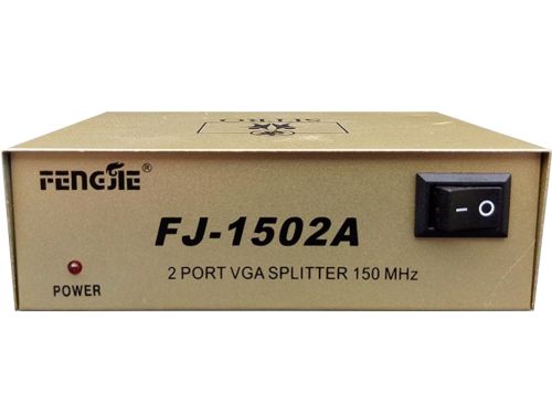 Спліттер VGA KV-FJ1502A Splitter, Комутатор 150MHz 2 Port два порти з адаптером розгалужувач VGA