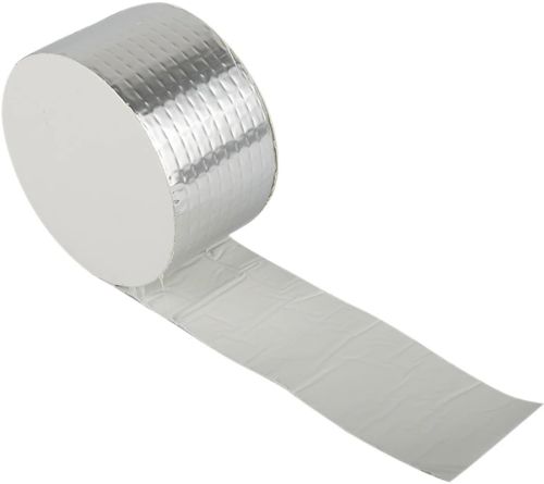 Надміцна клейка стрічка з алюмінієвим покриттям Butyl Self-Adhesive 1.2мм х 5см х 10м, Алюмінієва водостійка липка фольга скотч 10 м Срібляста