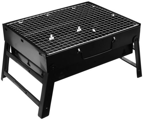 Складной BBQ гриль 43 см BBQ Grill Portable TL-372 раскладной переносной мангал на древесных углях и дровах, портативный барбекю чемодан с сеткой