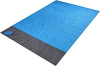 Пляжний килимок підстилка антипісок Beach Blanket AND137 150х140 см водонепроникне пляжне покривало анти-пісок для пікніка, туристична ковдра з чохлом