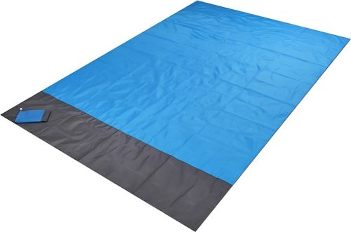 Пляжний килимок підстилка антипісок Beach Blanket AND137 150х140 см водонепроникне пляжне покривало анти-пісок для пікніка, туристична ковдра з чохлом