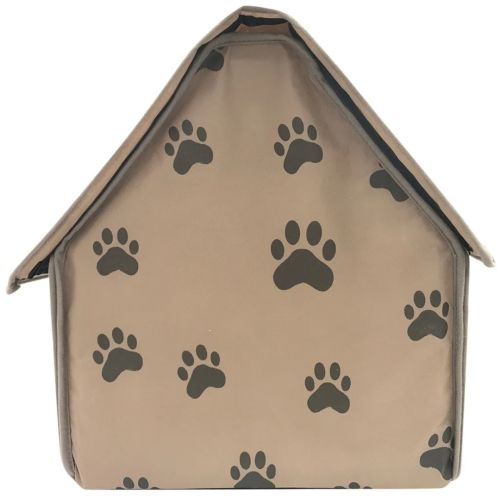 М'який будиночок для собак і кішок Portable Dog House портативна складна будка для домашніх тварин, розкладне спальне місце на флісі для вихованців