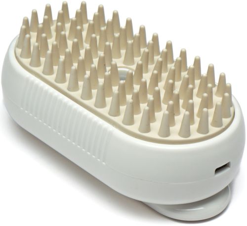 Паровая щетка для котов и собак Steamy Pet Brush E-W3317 электрическая расческа с распылителем пара для вычесывания шерсти животных USB XL-889