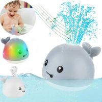 Дитяча іграшка для ванної світиться кит Spray Water Bath Toy з підсвічуванням і фонтаном, плаваюча іграшка Кит спрей з фонтанчиком для купання малюків