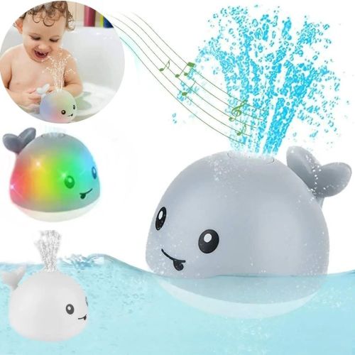 Дитяча іграшка для ванної світиться кит Spray Water Bath Toy з підсвічуванням і фонтаном, плаваюча іграшка Кит спрей з фонтанчиком для купання малюків