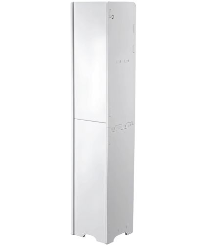 Підлоговий пенал у ванну Sleek Bathroom Storage Cabinet PK-01 вузька пластикова шафа 80х15х15 см органайзер з тримачем для зберігання паперу Білий