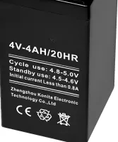 Аккумуляторная батарея Battery 4V 4.0Ah 20HR UKC 4A аккумулятор для игрушек, радиоприемников, кассовых аппаратов
