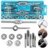 Набір мітчики і плашки Tap and Die Set M3-M12 20 штук комплект сталевих мітчиків і плашок для нарізування метричного різьблення в кейсі мічечок і лерка