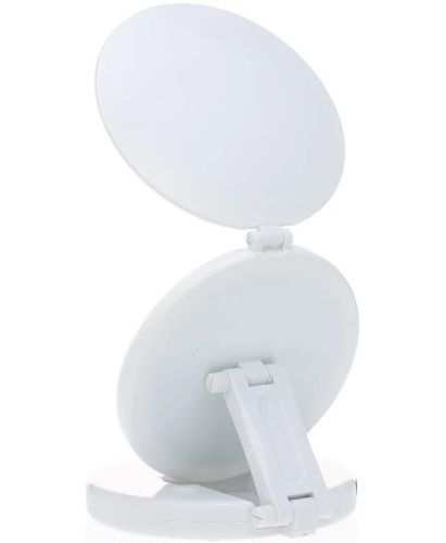 Кругле складне дзеркало для макіяжу large Led Mirror W0-29 косметичне розкладне дзеркало на регульованій підставці зі збільшенням на батарейках