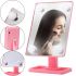 Настільне Косметичне дзеркало Cosmetie mirror 360 Rotation Angel з LED підсвічуванням для макіяжу, компактне прямокутне сенсорне дзеркало Рожеве
