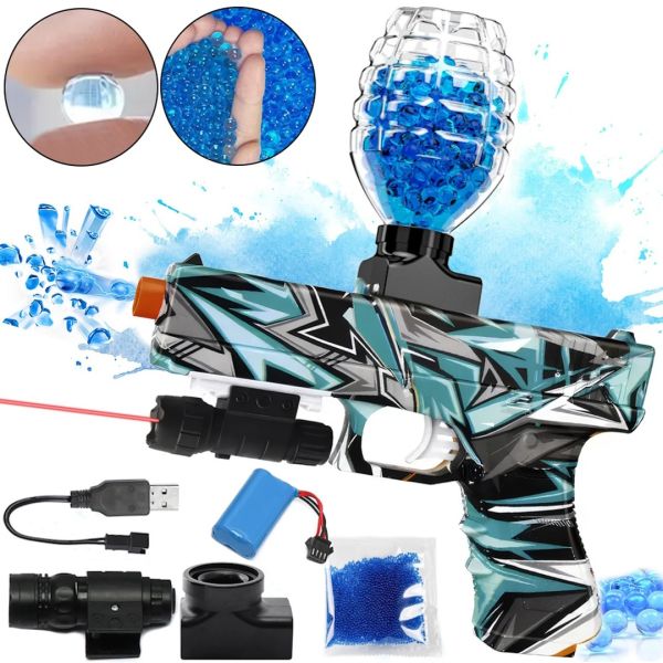 Іграшковий акумуляторний пістолет Water Bomb Gun G - 310 дитячий орбібольний кулемет з гідрогелевими стріляючими кульками орбіз від акумулятора G-717