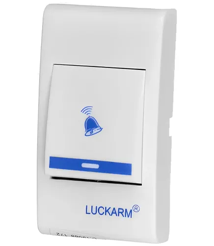 Дверний дзвінок Luckarm Intelligent D9688 бездротова кнопка на батарейках, передавач сигналу і приймач на 32 мелодій для вхідних дверей до 150 м