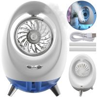 Настільний вентилятор зі зволожувачем Spray Cold Air Fan ZY-602 акумуляторний кондиціонер Яйце з водяним охолодженням повітря і підсвічуванням AND 441-2