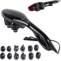 Електричний ручний масажер Quad Action Percussion Massager TK-88 - 2 для всього тіла 28 Вт, 12 в 1, вібраційний м'язовий мультімассажер для спини
