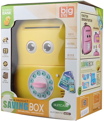 Дитяча електронна сейф скарбничка Валіза Saving Box A 9000 банкомат для грошей з кодовим замком і пін-кодом для купюр і монет на батарейках 363-9A