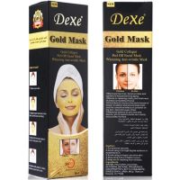 Золота маска-плівка для обличчя Dexe Gold Mask 120 г біоколагеновая антивікова плівка з біозолотом і колагеном, омолоджуюча маска від зморшок