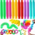 Іграшка антистрес для дітей Fidget Pop Tube набір ручних еластичних гофрованих труб 12 штук для розвитку сенсорної моторики поп туб від 3-х років