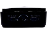 Бездротові Bluetooth навушники M 90 Pro Black вакуумні блютуз навушники з мікрофоном, Led дисплеєм і індикатором заряду в кейсі USB M90 чорні