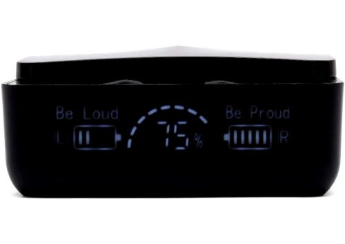 Бездротові Bluetooth навушники M 90 Pro Black вакуумні блютуз навушники з мікрофоном, Led дисплеєм і індикатором заряду в кейсі USB M90 чорні
